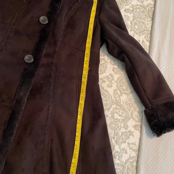 Jones New York faux suede and fur hooded jacket size Medium - Picture 15 of 15